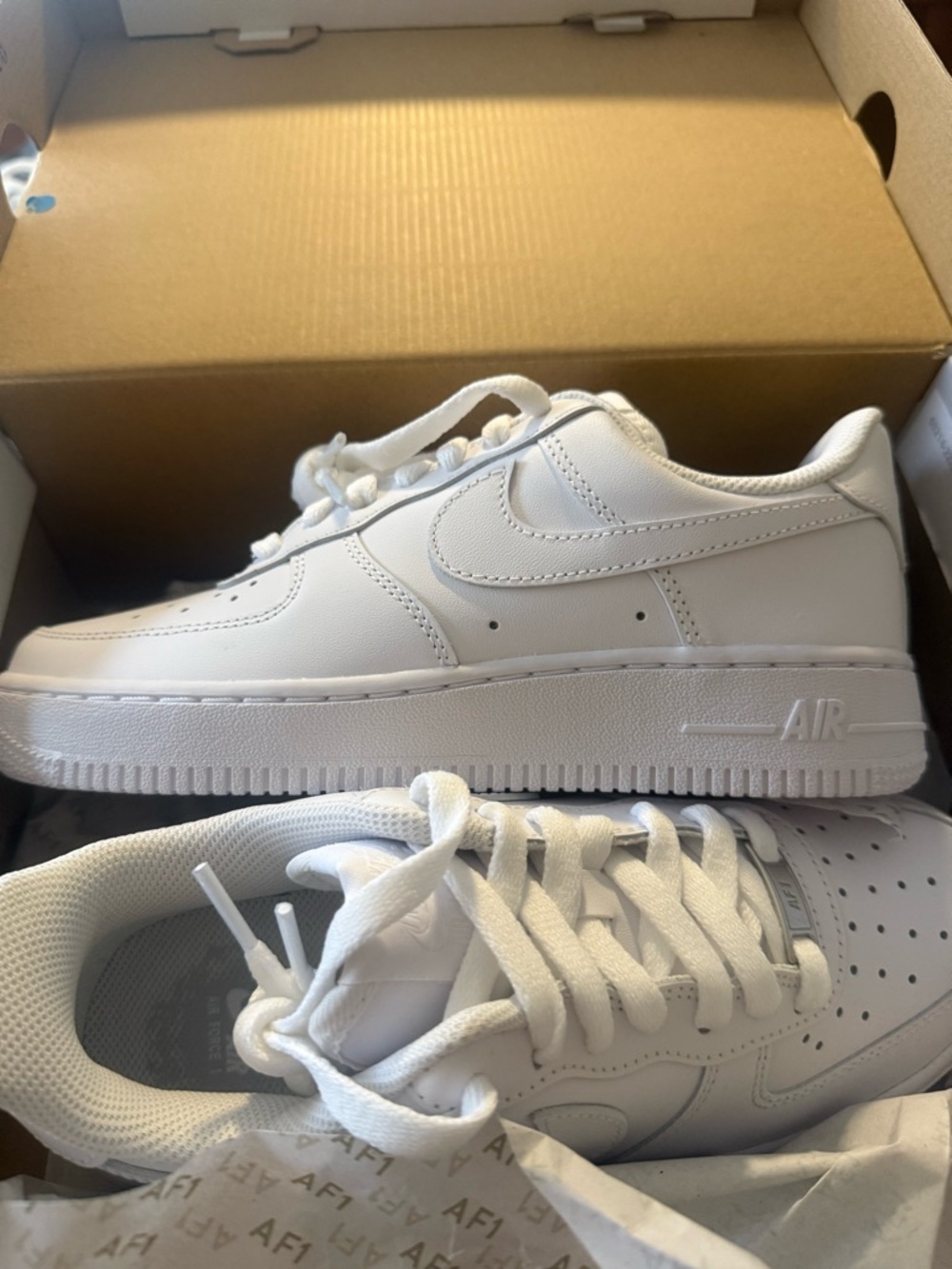 Nike Women’s Air Force 1 Low Leather Sneakers - White